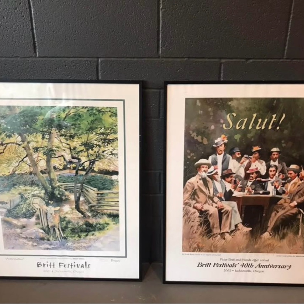 Britt Festival Framed Poster Set Signed
